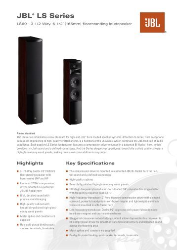 LS60 Info Sheet - JBL Synthesis