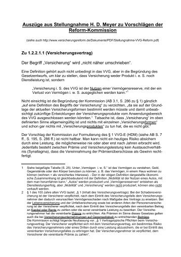 Auszug aus Stellungnahme-HDM.pdf - Versicherungsreform.de