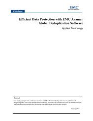 Efficient Data Protection with EMC Avamar Global Deduplication ...