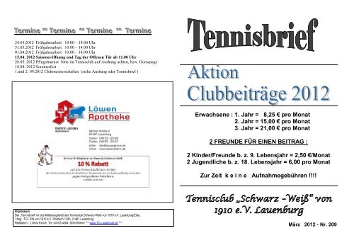 Termine ** Termine ** Termine ** Termine - Tennisclub "Schwarz ...