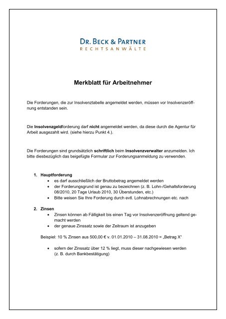 Merkblatt fÃ¼r Arbeitnehmer