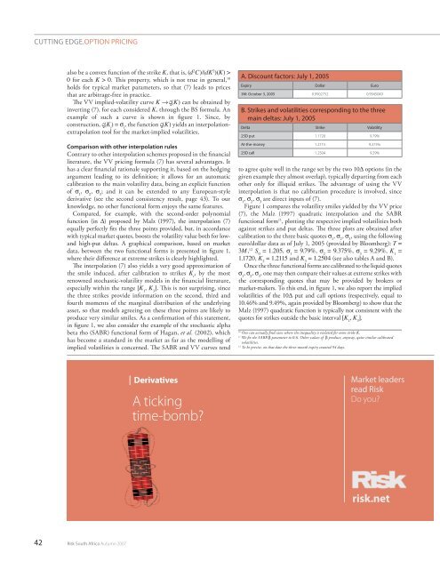 The vanna-volga method for implied volatilities (PDF - Risk.net