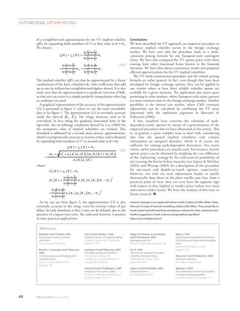 The vanna-volga method for implied volatilities (PDF - Risk.net