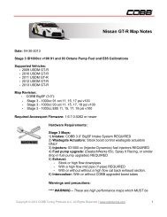 Nissan GT-R Map Notes - COBB Releases â January 2013