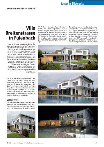 Villa Breitenstrasse in Fulenbach - Robe Verlag AG
