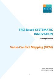 TRIZ-Based SYSTEMATIC INNOVATION Value-Conflict Mapping ...