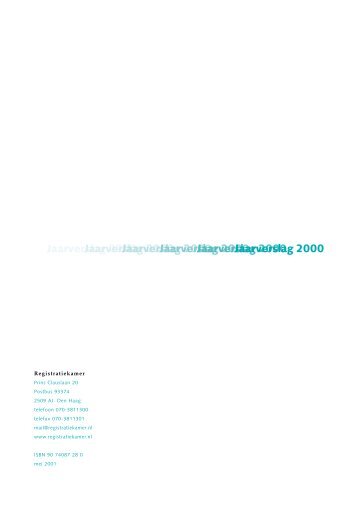 Jaarverslag 2000 - College bescherming persoonsgegevens
