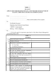 FORM â 1 - Meghalaya State Pollution Control Board