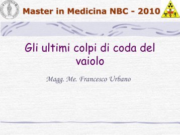 Master in Medicina NBC - 2010 - E-learning