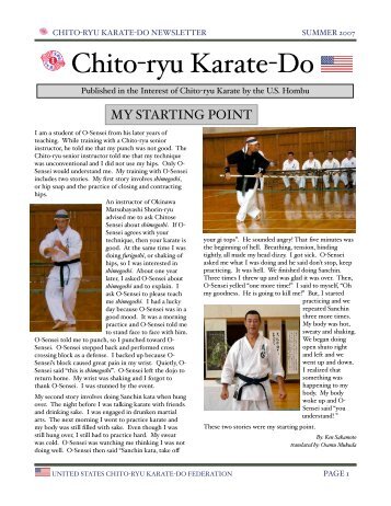 fall 2007 - United States Chito-ryu Karate Federation