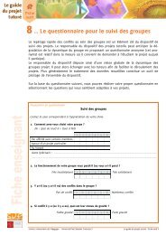 Le questionnaire pour le suivi des groupes - Service Universitaire ...