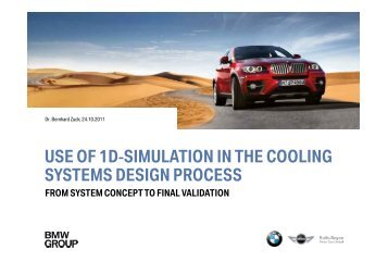 Use Of 1D Simulation in the Cooling Systems Design Process