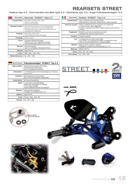 rearsets - ValterMoto Components