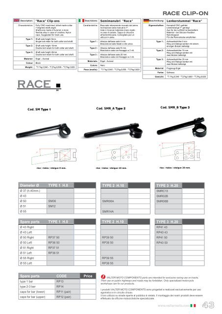 rearsets - ValterMoto Components