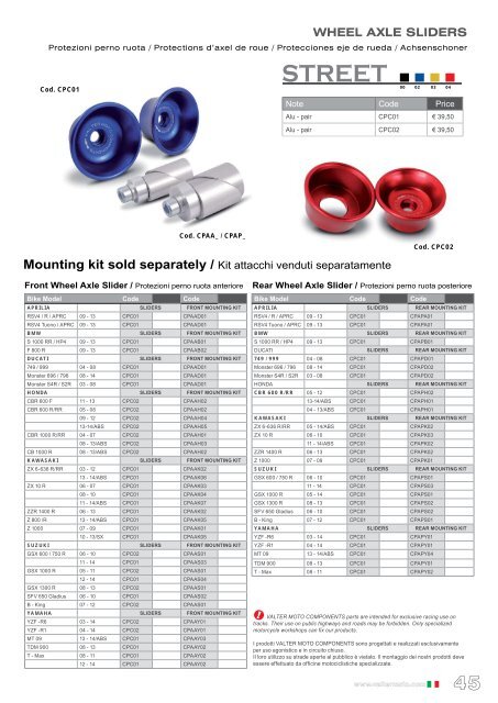 rearsets - ValterMoto Components