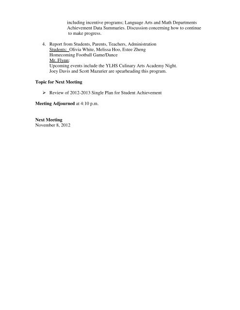 SSC Minutes 10-17-12.pdf - Yorba Linda High School