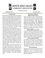 October 2009 draft - Monte Nido Valley Community Association