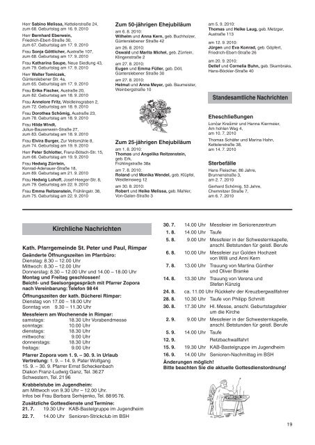 Die Entlassschüler der Maximilian-Kolbe-Schule 2010 - Markt Rimpar