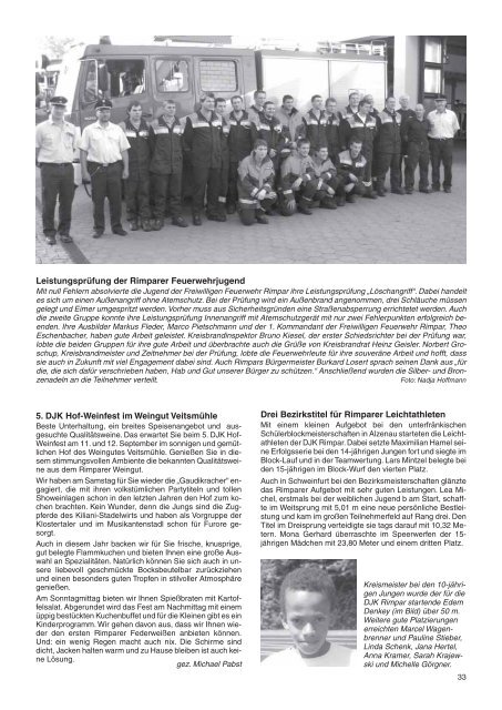 Die Entlassschüler der Maximilian-Kolbe-Schule 2010 - Markt Rimpar