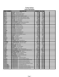 Direct Price Schedule - Turbo Action