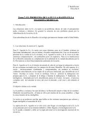 Tema 7: EL PROBLEMA DE LA FE Y LA RAZÓN EN LA ... - Plan alfa