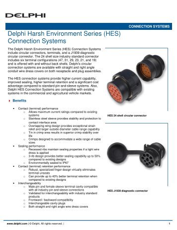 Delphi Harsh Environment Series (HES) Connection Systems