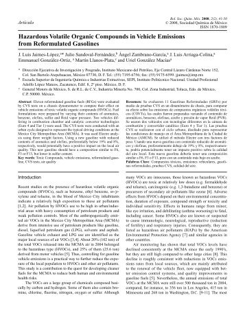 Hazardous Volatile Organic Compounds in Vehicle Emissions from ...