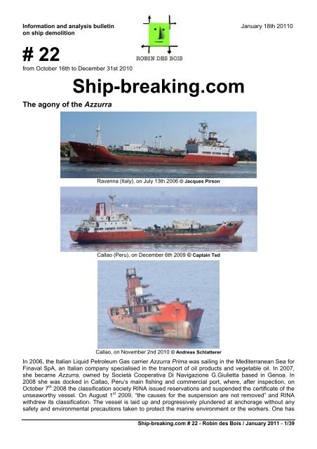 Ship-breaking.com - Robin des Bois