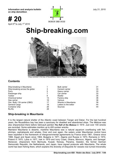 Ship-breaking.com - Robin des Bois