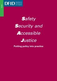 Safety Security and Accessible Justice - GSDRC