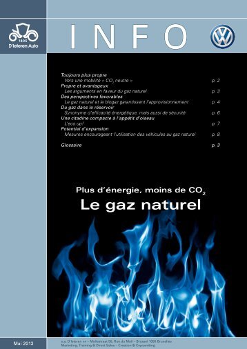Pour tout savoir sur le gaz naturel, téléchargez ce pdf - Volkswagen