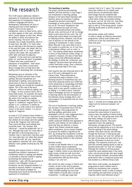 Why morphemes are useful in primary school literacy