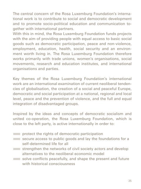 Rosa Luxemburg Foundation Booklet - Rosa-Luxemburg-Stiftung