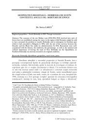 43 GEOPOLITICÄ REGIONALÄ â DOBROGEA DE SUD ... - AUOCSI