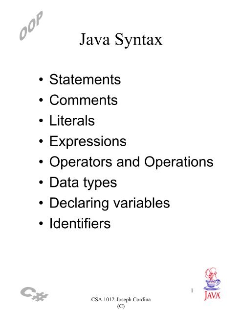Basic Syntax