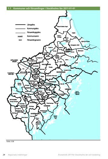 1.1 Kommuner och fÃ¶rsamlingar i Stockholms lÃ¤n 2011-01-01