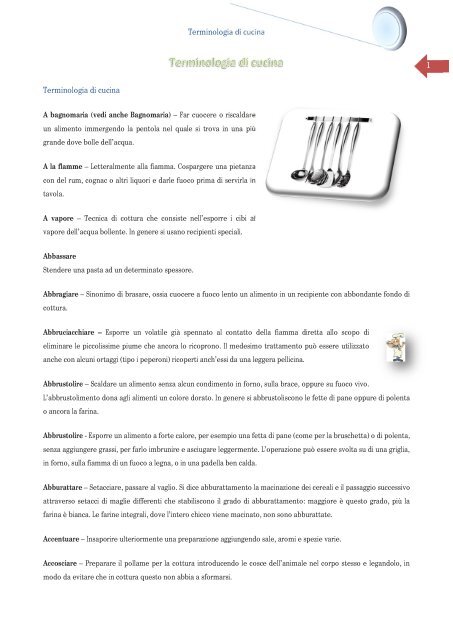 Terminologia di cucina - WordPress â€“ www.wordpress.com