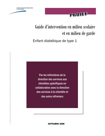 Guide d'intervention en milieu scolaire et en milieu de ... - Rcpeqc.org