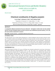 Chemical constituents of Zizyphus joazeiro - IJGHC