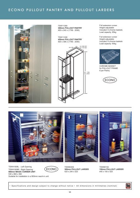 Roco Fittings Catalogue 10 Cupboard Storage Chapter