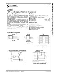 LM1086 1.5A Low Dropout Positive Regulators - Datasheet Catalog