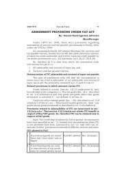 ASSESSMENT PROVISIONS UNDER VAT ACT