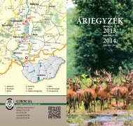 A Gemenc Zrt. vadászati árjegyzéke ITT letölthető!