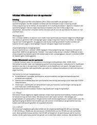 Infoblad Milieubesluit voor de sportsector - Sportservice Desk