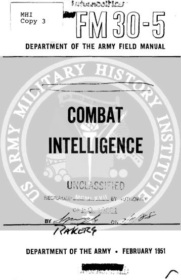 Combat Intelligence - Combined Arms Research Library (CARL)