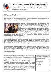 Uedelhovener Kirchenbote, Ausgabe 1/2010 - Verein zur Förderung ...