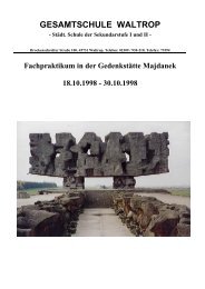 Fachpraktikum in der GedenkstÃ¤tte Majdanek - Sekundarstufe II
