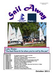 Sail Away Oct 11 - Albury-Wodonga Yacht Club
