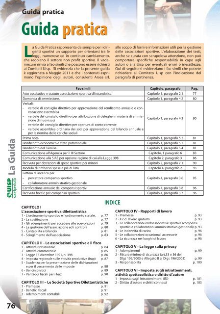 Guida Pratica Guida Pratica Uisp