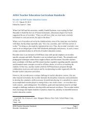 AOSA Teacher Education Curriculum Standards - American Orff ...